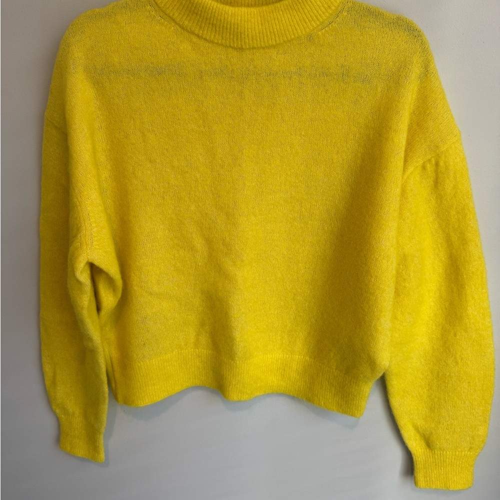 Cozy Yellow Cowl Neck Sweater